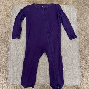 Kyte Baby Long Sleeve Zip-up Footless PJs - purple